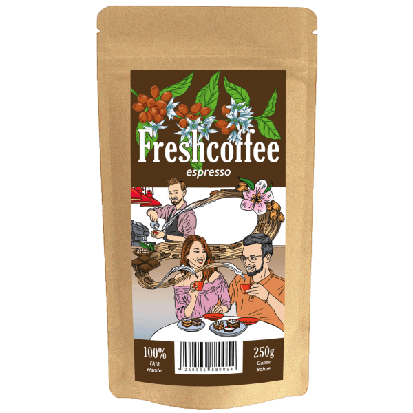 Freshcoffee Espresso Mild 250g Bohnen