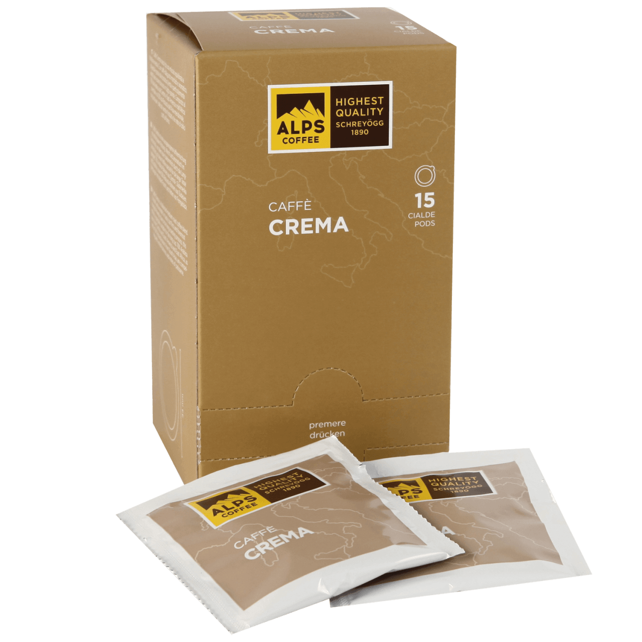 Alps Coffee Caffe Crema ESE Pads 15 Stück