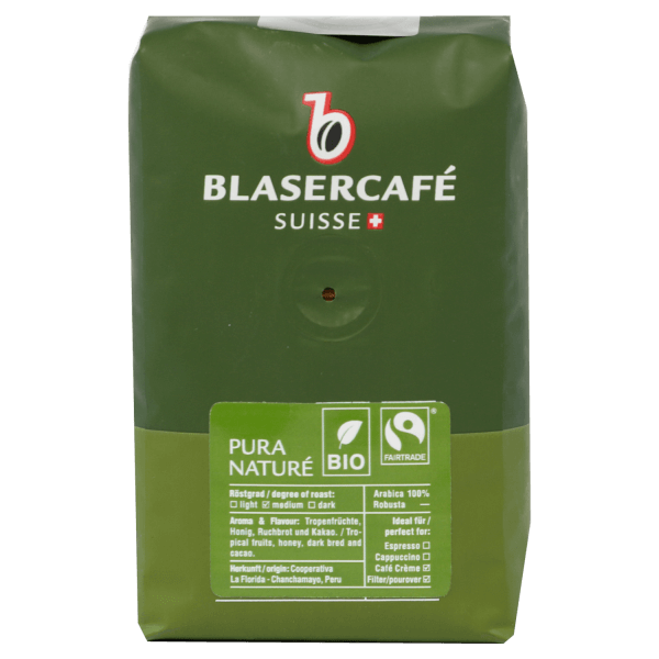Blaser Pura Nature Bio Faitrade Kaffee Bohnen 250g